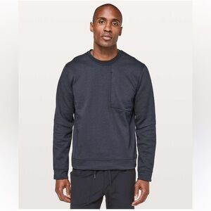 Lululemon City Sweat Crew Thermo Heathered Nautical Black Men’s XL